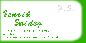 henrik smideg business card